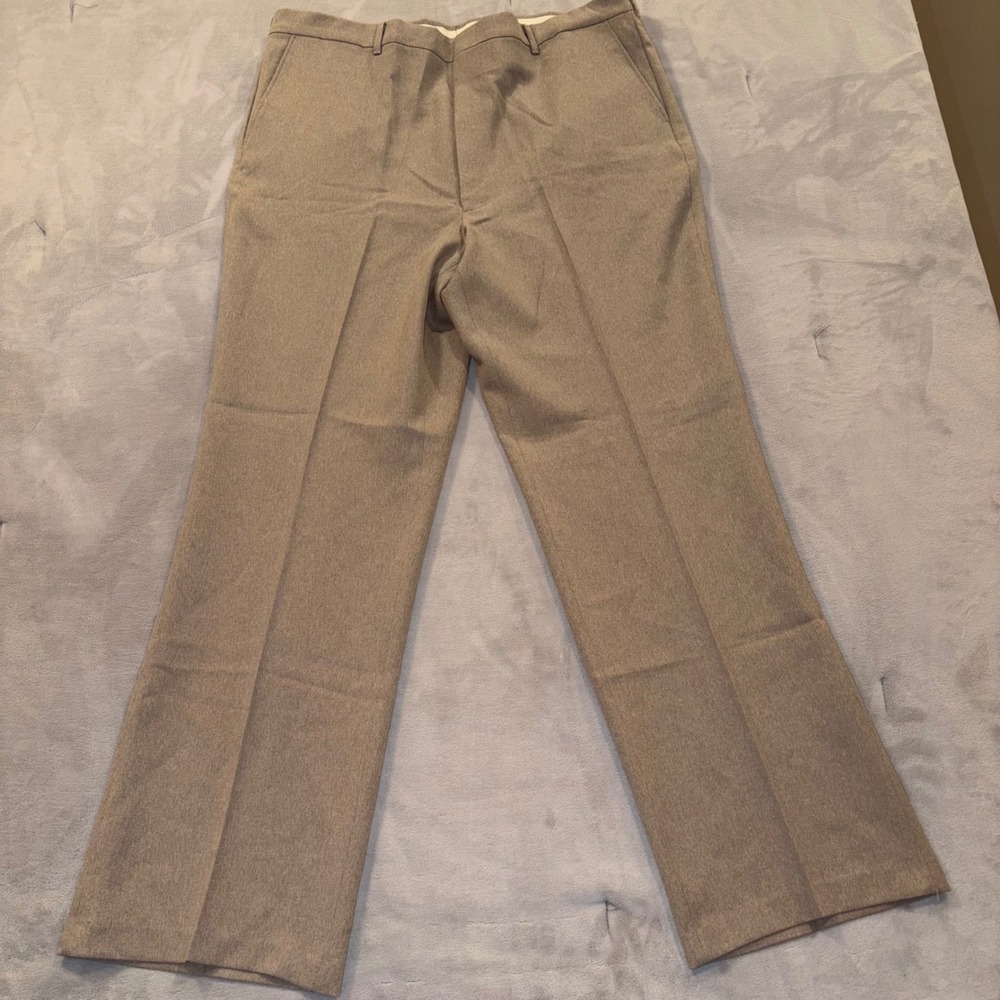 Vintage Sears Sportswear Perma-Prest Flexslax Tan Heather Slacks 40x31 USA NEW